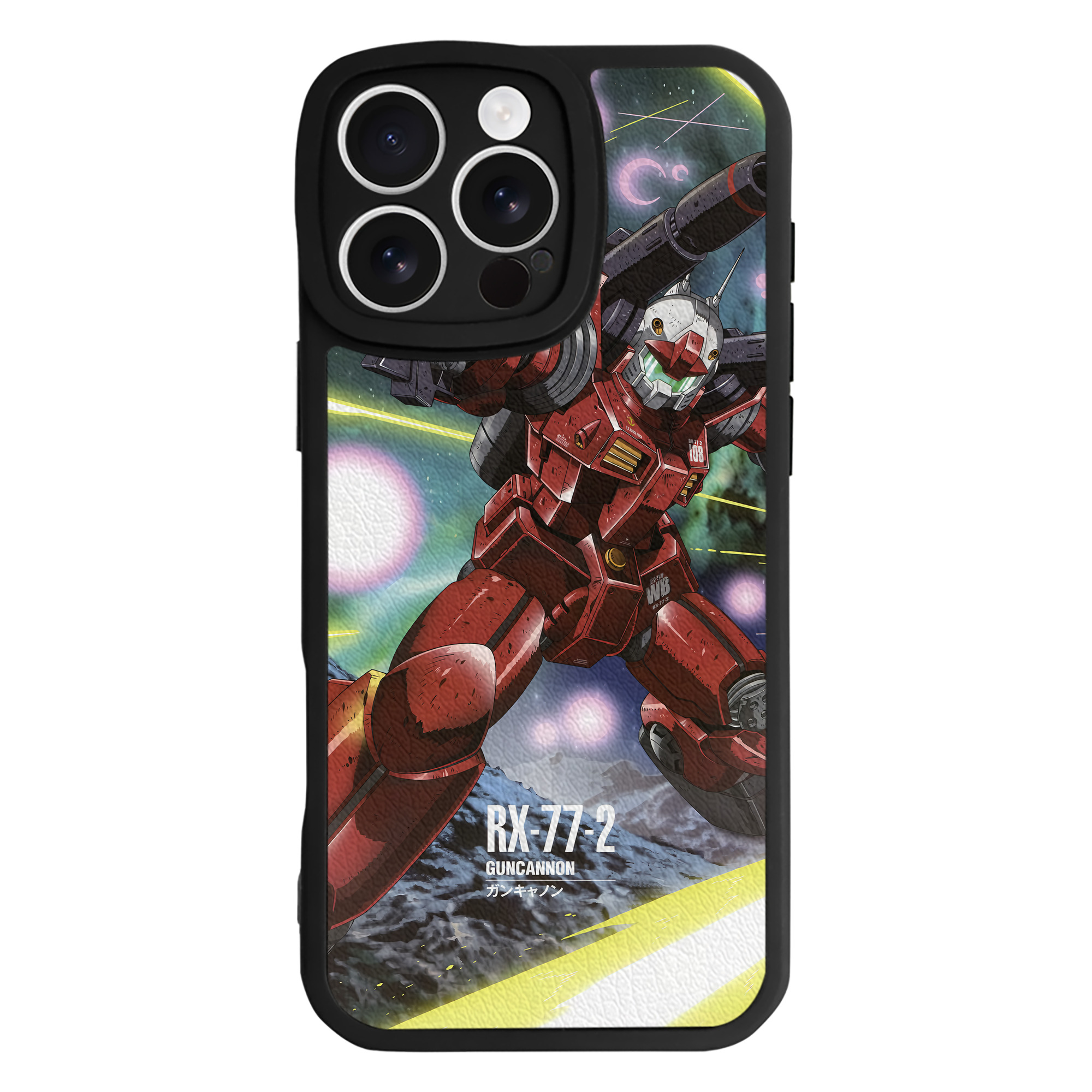 （画像用） 機動戦士ガンダム Mobile Suit Gundam 【iPhone 16シリーズ対応】シリコンスマホケース（レザー調） 材質：シリコン